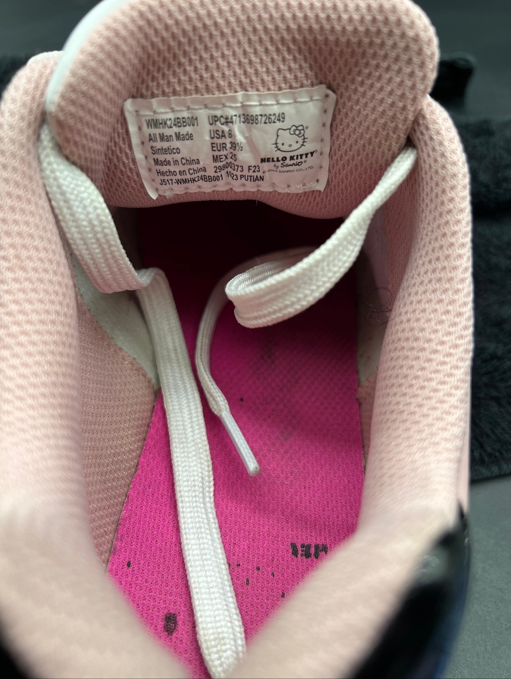 Sanrio Hello Kitty Pink Black Colorblock SneakersSize: US Women's 7 - Picture 7 of 7